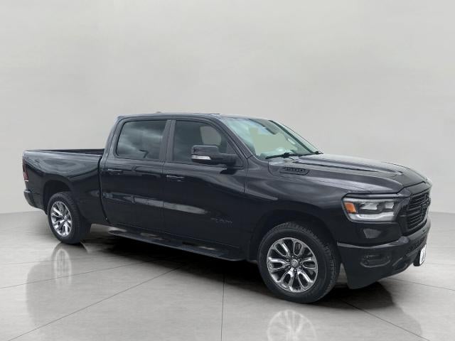 2019 RAM 1500 Sport in Diamond Black Crystal Pearl — front three-quarter view